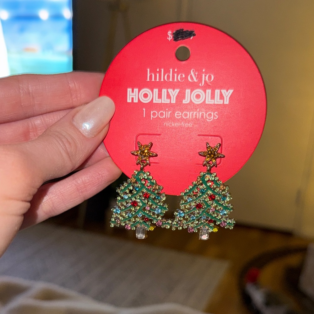 Hildie & Jo Holly Jolly Christmas Tree Earrings
